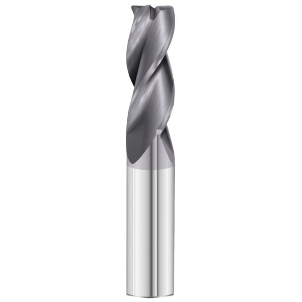 Fullerton Tool 3-Flute - 35 Degree Helix - 3335 Alloy Steel Rougher End Mills, TIALN, RH Spiral, Crnr Radius, Stndrd, 3/8 33466 - main